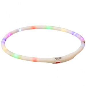 Trixie Flash Leuchtring USB aus Silikon - bunt