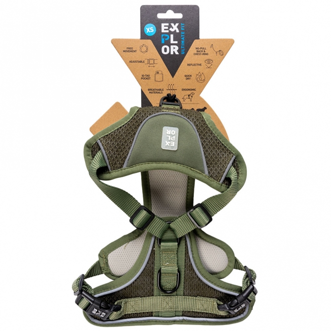 Duvoplus EXPLOR Ultimate Fit No-Pull-Geschirr - Undercover Green - L - 48-58cm - 58-81cm – Bild 5