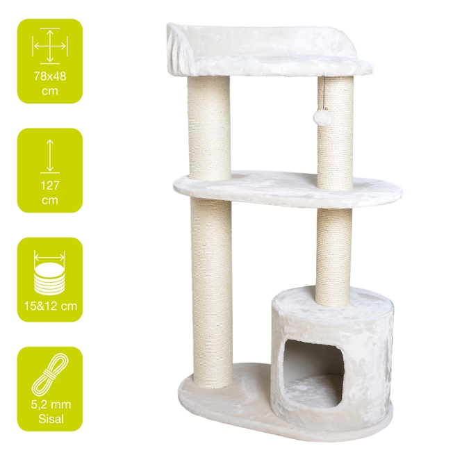 EBI Kratzbaum Bedford 127 - Creme – Bild 3