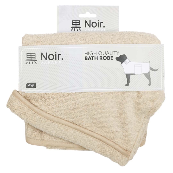 EBI Noir Japandi Bademantel - beige - XL - 78x43cm – Bild 3