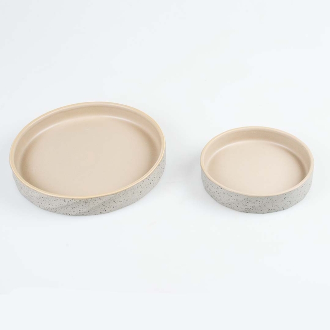 Duvoplus flacher Keramiknapf Stone Wavy Dune - 600ml - 21x21x3cm – Bild 3