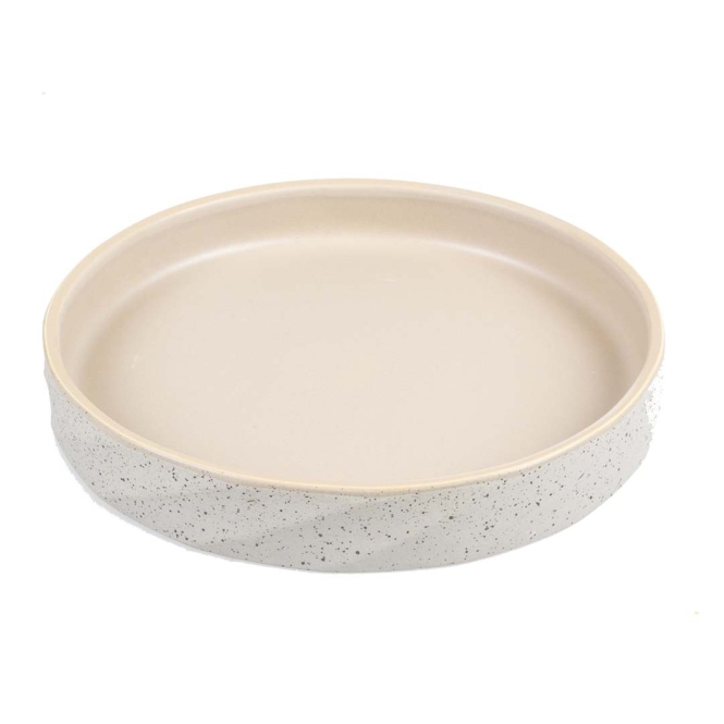 Duvoplus flacher Keramiknapf Stone Wavy Dune - 600ml - 21x21x3cm