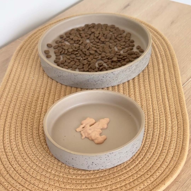 Duvoplus flacher Keramiknapf Stone Wavy Dune - 600ml - 21x21x3cm – Bild 5