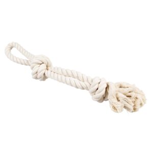 Duvoplus ECO Baumwollseil mit 2 Knoten & Schlaufe - weiß