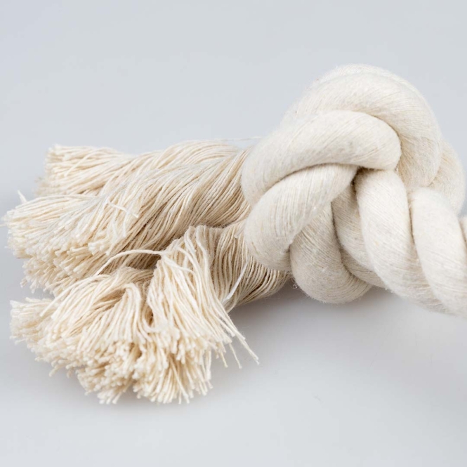 Duvoplus ECO Baumwoll-Tau mit 2 Knoten - weiß - 25cm / 90g – Bild 6