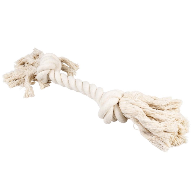 Duvoplus ECO Baumwoll-Tau mit 2 Knoten - weiß - 45cm / 500g – Bild 3