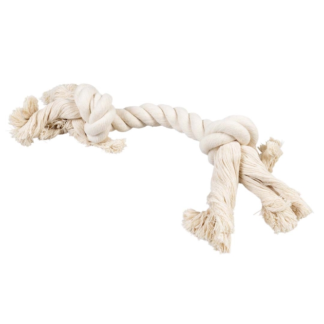 Duvoplus ECO Baumwoll-Tau mit 2 Knoten - weiß - 44cm / 285g – Bild 5