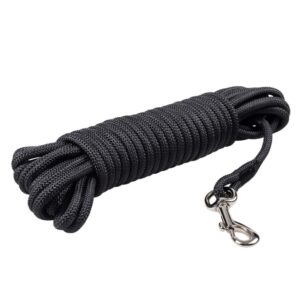 Duvoplus EXPLOR Trackingleine Classic rund - schwarz - 10m/8mm